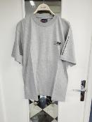 UK-LIQUIDATION - T-SHIRT RB grey / motor logo fluorescent (in the back) "M" RB PRODUCTS orange 