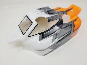 UK-Painted body ST-4 Falcon white/gun metal/fluorescent orange for S35-4 nitro SWORKZ