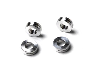 UK-Silver Aluminium Spacer 3x6.0x2mm (4) PR RACING