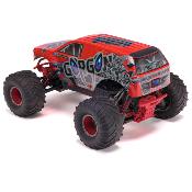 UK-1/10 GORGON 4X2 MEGA 550 Brushed Monster Truck RTR with Battery & Charger, Red ARRMA