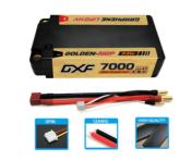 UK-Lipo Batterie 2S 7.6V SHORTY 7000mAh 140C Gold-NGP 5mm with DEAN cable DXF