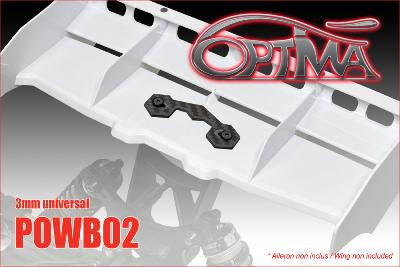 UK-Universal Carbon 1/8 Wing button 3mm OPTIMA