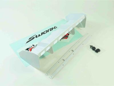 UK-1/8 Off Road Pro-Speed 2.0 Race Wing (WHITE) (Pre-Holes) SWORKZ