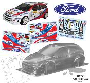 UK-1/10 Bodyshell FORD Focus WRC 190mm (unpainted) TEAM C