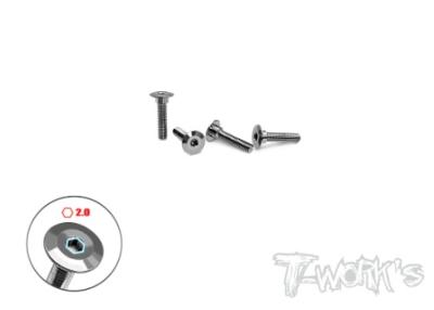 UK-64 Titanium Servo Screw (3x12mm ) 4pcs. T-WORK'S