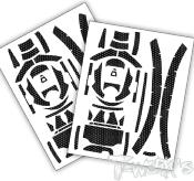UK-Graphite Sticker carbon (For Smartcom Headset) 2pcs T-WORK'S
