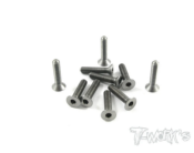 UK-3mm x 14mm 64 Titanium Hex. Countersink Screw 10pcs T-WORK'S
