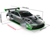 UK-P-GT3R 1/10 GT 190mm body Clear BITTYDESIGN