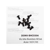 UK-Button Head Screws M3x6 Steel 10.9 (10) DONUTS RACING