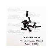 UK-M3x10 Countersunk Screw Steel 10.9 (10) DONUTS RACING
