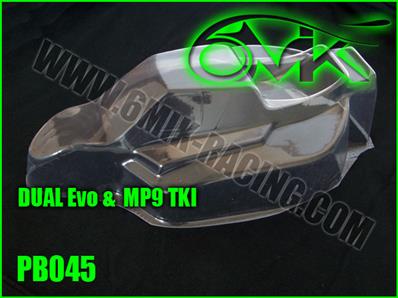 UK-Body lexan "Bitty" for  Kyosho MP9 TKI2 / Radiosistemi DUAL RS911 (unpainted) 6-MIK