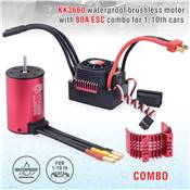 UK-Combo 1/10 ESC 80A + Brushless motor 3665 3500kV SURPASS HOBBY