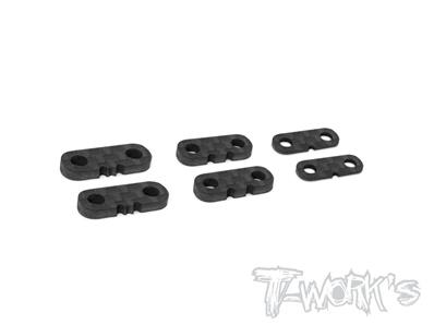UK-Graphite Servo Mount Spacer Set ( 1.0 , 2.0 , 2.5mm Each 2pcs. ) T-WORK'S