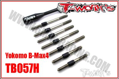 UK-Hybrid Titanium Turnbuckle Set For Yokomo B-Max4 Ver.3 T-WORK'S