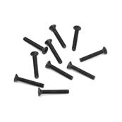 UK-M3x20mm Flat Head Screws (black, 10pcs) TEKNO-RC