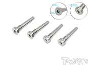 UK-64 Titanium Screw Type Shock Pin Set ( For Team Associated RC8 B3.1/B3.2 ) LT 2pcs. RT 2pcs. T-WORK'S
