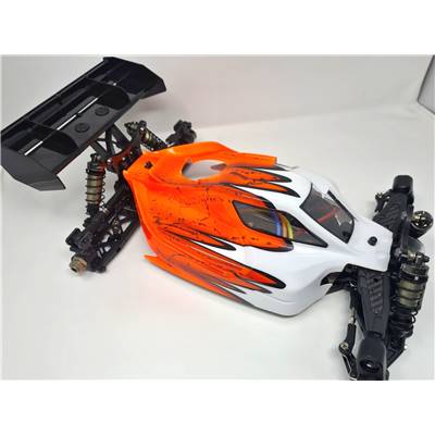 UK-Vision body paint (Orange/White) 1/8 buggy for S35-3/-4 Sworkz and MBX8-Nitro BITTYDESIGN