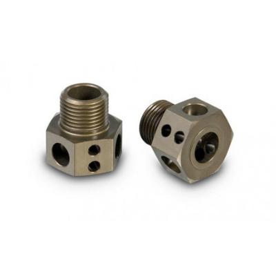 UK-Alu Wheel Axle Offset "+5mm"- Lightweight - Black Coated (2) X-RAY