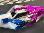 UK-CARROSSERIE P2 BLEU/SILVER/VIOLET METAL PEINTE pour XRAY XB8 2024/2025 - J-CONCEPTS