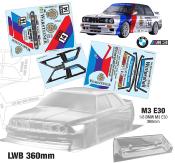 UK-Bodie 1/8e BMW E30 M3 WARSTEINER with wing unpainted TEAM-C