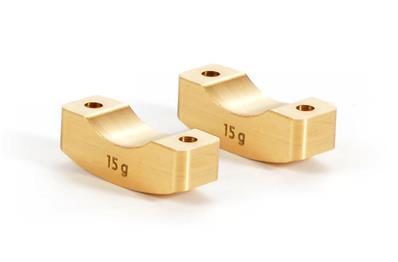 UK-Brass Steering Block Weight 15g (2) X-RAY