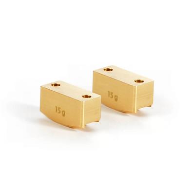 UK-Brass Rear Upright Weight 15g (2)  X-RAY