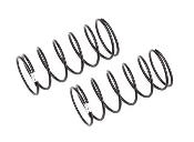 UK-13mm Front Shock Springs, white 3.3lb/in, L44, 7.25T, 1.2D TEAM-ASSOCIATED