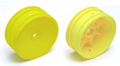UK-2WD Front Wheels, 2.2 in, 12 mm Hex, yellow TEAM-ASSOCIATED