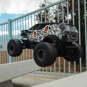 UK-1/10 GORGON 4X2 MEGA 550 Brushed Monster Truck RTR with Battery & Charger, Black ARRMA