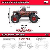 UK-Monster 1/10 QUAKE 223S DSC 2WD RTR Brushless Monster Truck, Green ARRMA