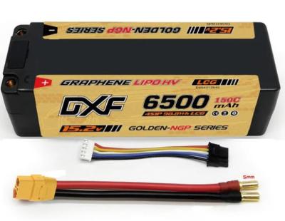 UK-Lipo batteriY 4S 15.2V 6500mAh 150C Gold NGP 5mm with XT90 cable DXF
