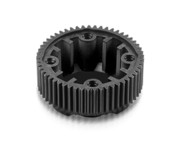 UK-Composite Gear Diff. Case with Pulley 53T - LCG - Graphite X-RAY