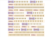 UK-Gold Plated Steel Screw Set 210pcs. ( For Mugen MBX8R ) T-WORK'S