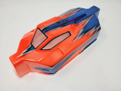 UK-BODYWORK EB48 2.0 FLUO ORANGE/BLUE METAL PAINTED FOR EB48 2.0 - 2.1 TEKNO-RC