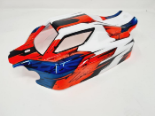 UK-VS2 body painted blue/fluorescent red/white for Hobao VS2 HOBAO RACING