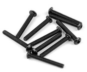 UK-M4x30mm Button Head Screws (black, 10pcs) TEKNO-RC