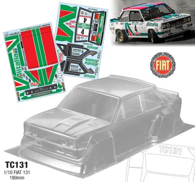 UK-1/10 Flat 131 Alitalia 190mm (unpainted) TEAM C