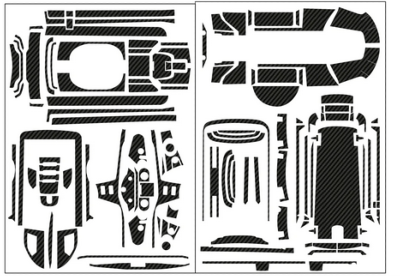UK-3D Graphite Radio Skin Sticker ( For Futaba T10PXR ) T-WORK'S