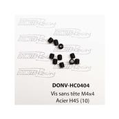 UK-Flat Point Screws M4x4 Steel (10)  DONUTS RACING