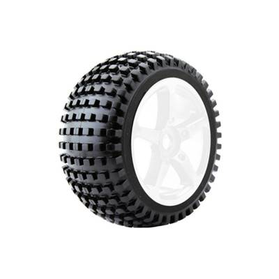 UK-1/8 TRUGGY ROCK MTD ON 5-SPOKE WHITE 0 OFFSET(PR) FASTRAX