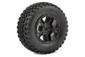 UK-1:10 SC Zigzag Mounted 5-Spoke Black (Slash Rr/Blitz) (Pr) FASTRAX