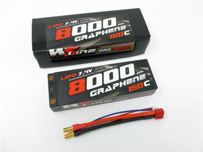 UK-Accus Stick 8000mAh 150C Graphène 7.4V 2S2P - PK4mm WS-LINE