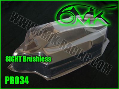 UK-Body lexan for LOSI 8-ight "brushless" (unpainted) 6-MIK
