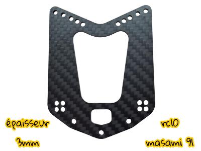 UK-Front Schock Tower Carbone 3mm for RC10 Masami 91 LR-PROD