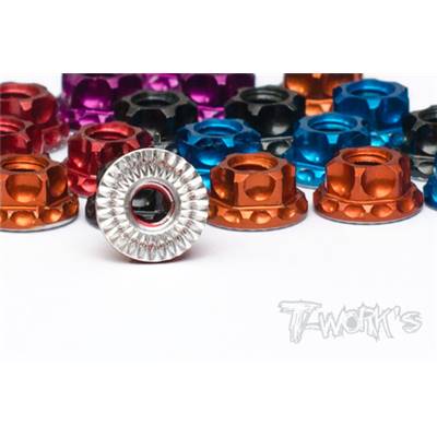 UK-Lightweight 7075-T6 Alum Serrated M4 Wheel Nuts 4 pcs (choice of color) T-WORK'S