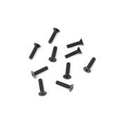 UK-M2.5x10mm Flat Head Screws (black, 10pcs) TEKNO-RC