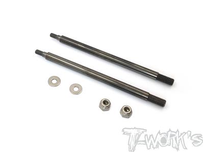 UK-DLC coated Rear Shock Shaft 67.2mm ( For HB Racing D819/817 V2/ E819/E817 ) 2pcs. T-WORK'S