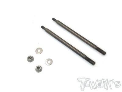 UK-DLC coated Rear Shock Shaft 66mm( For Kyosho MP10 TKI2/ MP10T Front Shock Shaft ) 2pcs. T-WORK'S