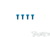 UK-Vis de fixation servo 3x7mm aluminium (4) (choix de la couleur) T-WORK'S
