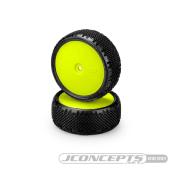 UK-Pin Swag 2.2" Pre-Mounted 4WD Front Buggy Carpet Tires (Yellow) (2) (Pink) w/12mm Hex J-CONCEPTS